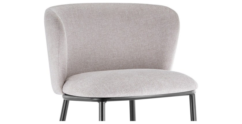 Chaise de comptoir 'Arthus' Tissu Beige, dimensions : H88.5 x L53 x P50.5 cm
