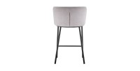 Chaise de comptoir 'Arthus' Tissu Beige, dimensions : H88.5 x L53 x P50.5 cm