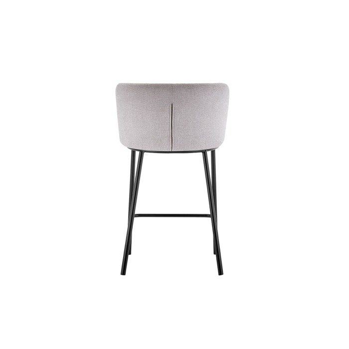 Chaise de comptoir 'Arthus' Tissu Beige, dimensions : H88.5 x L53 x P50.5 cm