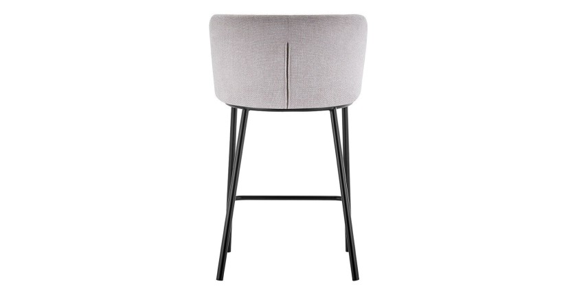 Chaise de comptoir 'Arthus' Tissu Beige, dimensions : H88.5 x L53 x P50.5 cm