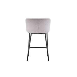 Chaise de comptoir 'Arthus' Tissu Beige, dimensions : H88.5 x L53 x P50.5 cm