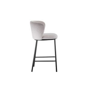 Chaise de comptoir 'Arthus' Tissu Beige, dimensions : H88.5 x L53 x P50.5 cm
