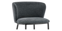 Chaise de comptoir 'Arthus' Tissu Gris foncé, dimensions : H88.5 x L53 x P50.5 cm