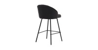 Chaise de comptoir 'Juni' Bouclé Gris, dimensions : H87 x L52 x P51 cm