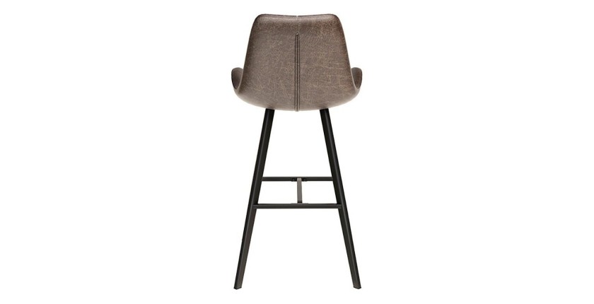 Chaise de comptoir 'Alicanta' PU Brun foncé