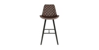 Chaise de comptoir 'Alicanta' PU Brun foncé