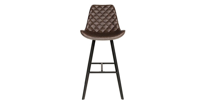Chaise de comptoir 'Alicanta' PU Brun foncé