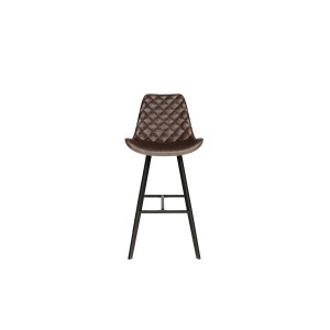 Chaise de comptoir 'Alicanta' PU Brun foncé