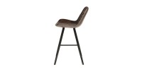 Chaise de comptoir 'Alicanta' PU Brun foncé