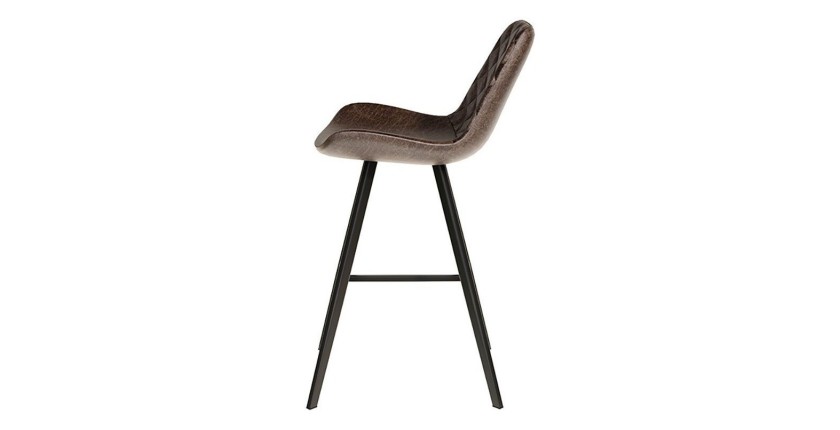 Chaise de comptoir 'Alicanta' PU Brun foncé