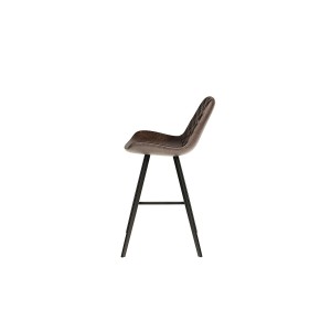 Chaise de comptoir 'Alicanta' PU Brun foncé