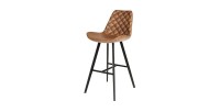 Chaise de comptoir 'Alicanta' PU Cognac