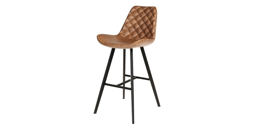 Chaise de comptoir 'Alicanta' PU Cognac