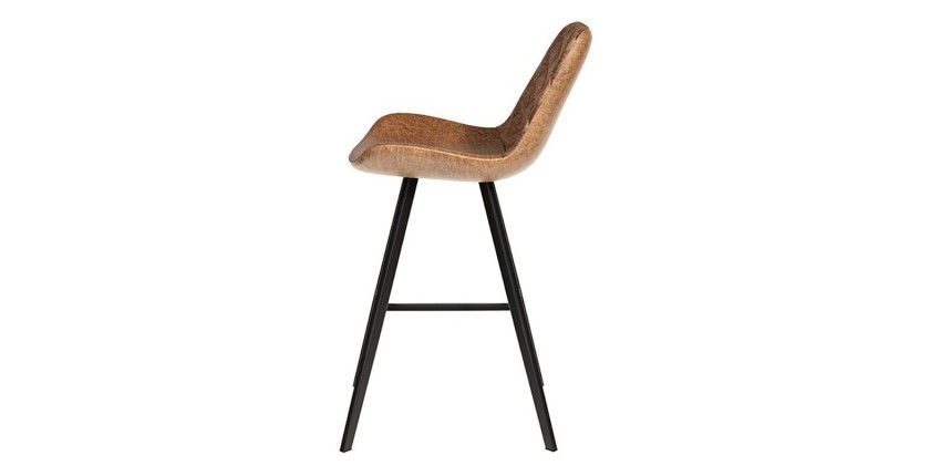 Chaise de comptoir 'Alicanta' PU Cognac