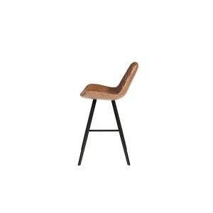 Chaise de comptoir 'Alicanta' PU Cognac