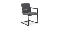 Chaise 'Brigotte' PU Gris Vintage