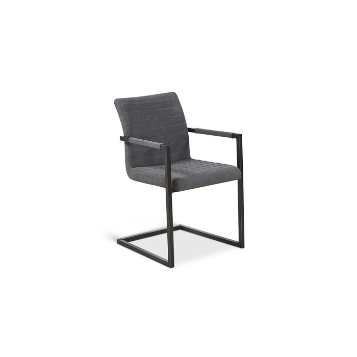 Chaise 'Brigotte' PU Gris Vintage