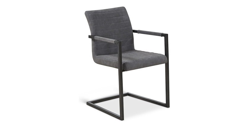 Chaise 'Brigotte' PU Gris Vintage
