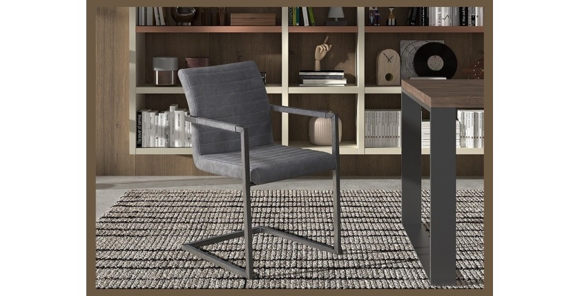 Chaise 'Brigotte' PU Gris Vintage