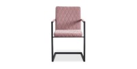 Chaise 'Brigotte' Velours Rose