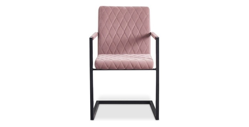 Chaise 'Brigotte' Velours Rose