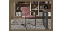 Chaise 'Brigotte' Velours Rose