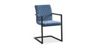 Chaise 'Brigotte' Velours Pétrol