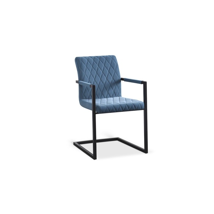 Chaise 'Brigotte' Velours Pétrol