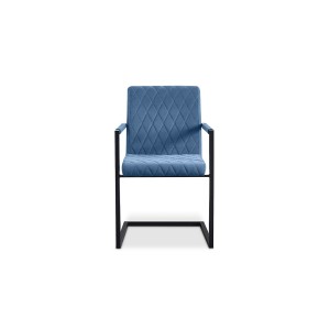 Chaise 'Brigotte' Velours Pétrol