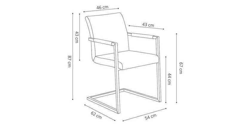 Chaise 'Brigotte' Velours Pétrol