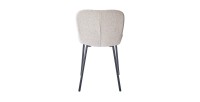 Chaise revêtement bouclé pour salle à manger coloris sable. Collection ALCAN