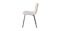 Chaise revêtement bouclé pour salle à manger coloris sable. Collection ALCAN