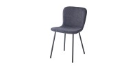 Chaise revêtement bouclé pour salle à manger coloris gris foncé. Collection ALCAN