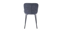 Chaise revêtement bouclé pour salle à manger coloris gris foncé. Collection ALCAN