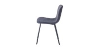 Chaise revêtement bouclé pour salle à manger coloris gris foncé. Collection ALCAN
