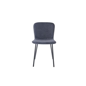 Chaise revêtement bouclé pour salle à manger coloris gris foncé. Collection ALCAN