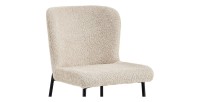 Chaise revêtement Bouclé pour salle à manger coloris Beige. Collection LISE
