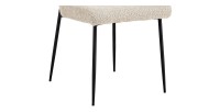 Chaise revêtement Bouclé pour salle à manger coloris Beige. Collection LISE