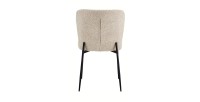 Chaise revêtement Bouclé pour salle à manger coloris Beige. Collection LISE
