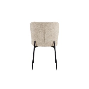 Chaise revêtement Bouclé pour salle à manger coloris Beige. Collection LISE
