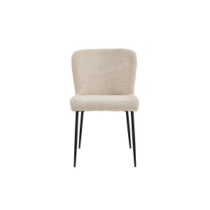 Chaise revêtement Bouclé pour salle à manger coloris Beige. Collection LISE