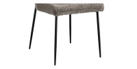 Chaise revêtement Bouclé pour salle à manger coloris Sable. Collection LISE
