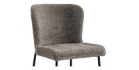 Chaise revêtement Bouclé pour salle à manger coloris Sable. Collection LISE