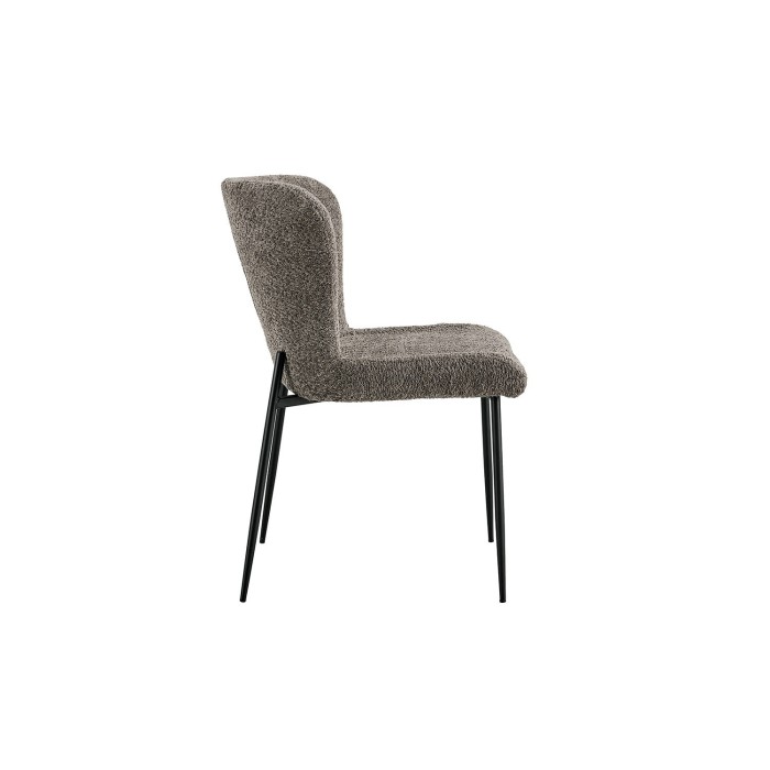 Chaise revêtement Bouclé pour salle à manger coloris Sable. Collection LISE