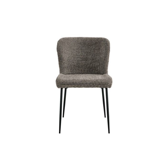 Chaise revêtement Bouclé pour salle à manger coloris Sable. Collection LISE