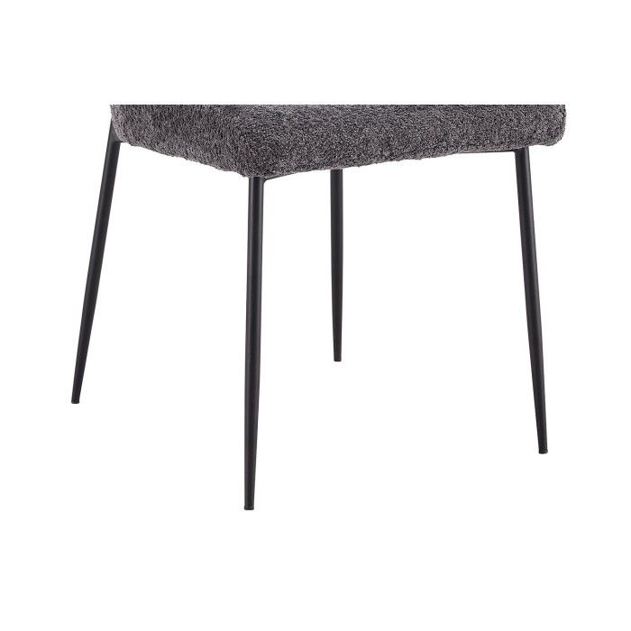 Chaise revêtement Bouclé pour salle à manger coloris Gris Foncé. Collection LISE