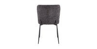 Chaise revêtement Bouclé pour salle à manger coloris Gris Foncé. Collection LISE