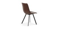 Chaise 'OSLO' PU Brun, dimensions : H84 x L44 x P57 cm