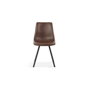 Chaise 'OSLO' PU Brun, dimensions : H84 x L44 x P57 cm