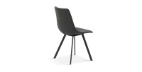 Chaise 'OSLO' PU Noir, dimensions : H84 x L44 x P57 cm